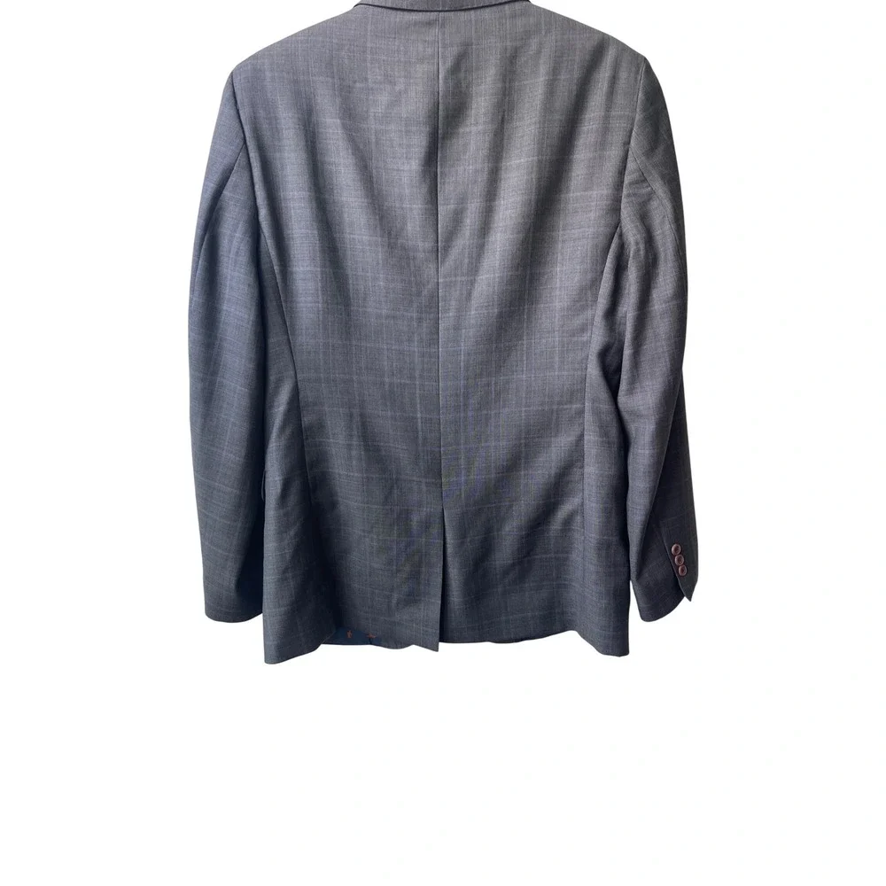 TED‎ BAKER LONDON Endurance Modern Fit Plaid Wool Blazer 44R Jacket Tailored